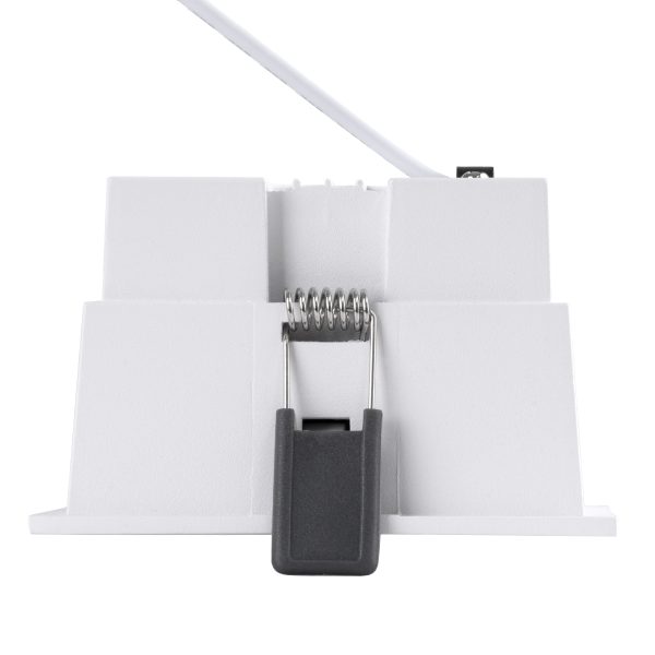 PLUTO-B 60276 Χωνευτό LED Spot Downlight TrimLess Μ10.4xΠ10.4cm 15W 1950lm 38° AC 220-240V IP20 Μ10.4 x Π10.4 x Υ6.5cm - Τετράγωνο - Λευκό με Μαύρο Κάτοπτρο & Anti-Glare HoneyComb - Φυσικό Λευκό 4500K - Bridgelux COB - 5 Years Warranty - Image 4