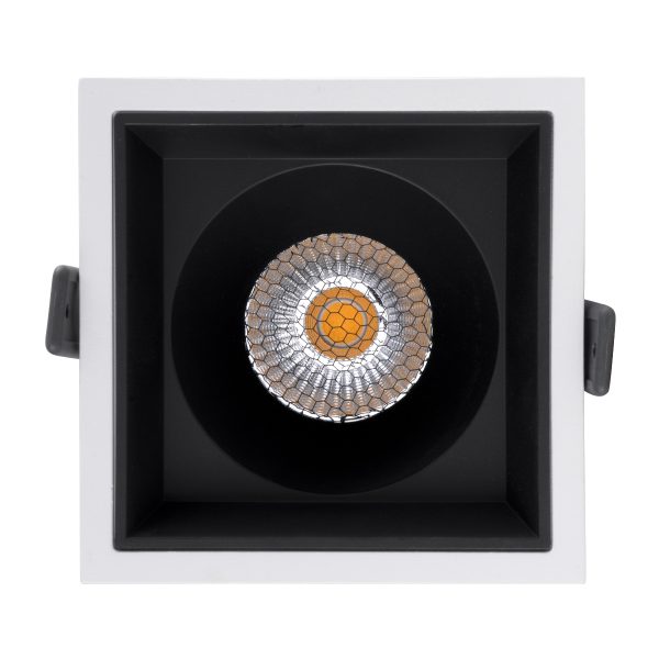 PLUTO-B 60276 Χωνευτό LED Spot Downlight TrimLess Μ10.4xΠ10.4cm 15W 1950lm 38° AC 220-240V IP20 Μ10.4 x Π10.4 x Υ6.5cm - Τετράγωνο - Λευκό με Μαύρο Κάτοπτρο & Anti-Glare HoneyComb - Φυσικό Λευκό 4500K - Bridgelux COB - 5 Years Warranty - Image 5