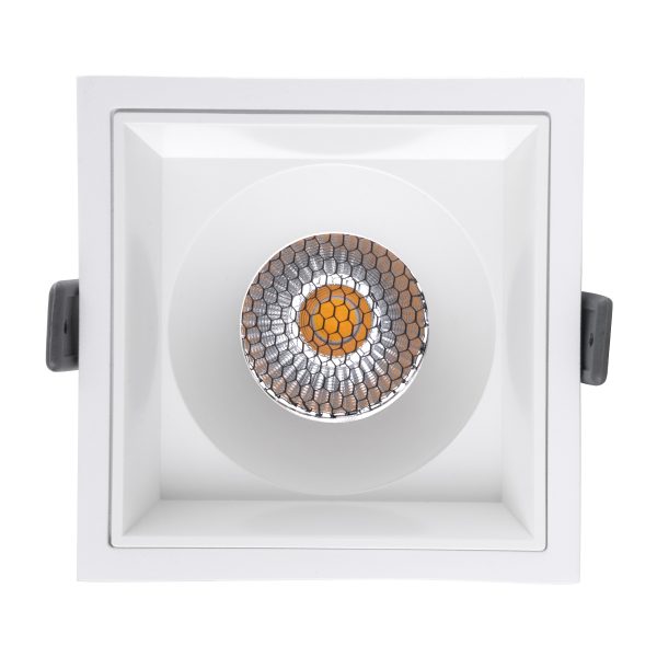 PLUTO-B 60278 Χωνευτό LED Spot Downlight TrimLess Μ10.4xΠ10.4cm 15W 1950lm 38° AC 220-240V IP20 Μ10.4 x Π10.4 x Υ6.5cm - Τετράγωνο - Λευκό & Anti-Glare HoneyComb - Φυσικό Λευκό 4500K - Bridgelux COB - 5 Years Warranty - Image 5