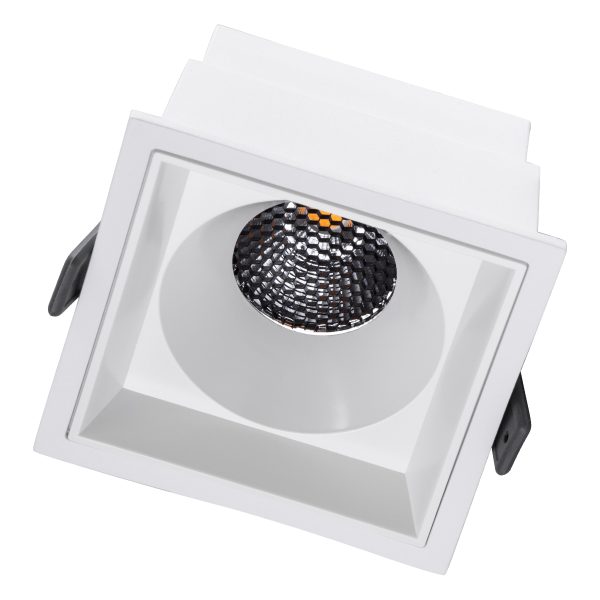 PLUTO-B 60279 Χωνευτό LED Spot Downlight TrimLess Μ10.4xΠ10.4cm 15W 1875lm 38° AC 220-240V IP20 Μ10.4 x Π10.4 x Υ6.5cm - Τετράγωνο - Λευκό & Anti-Glare HoneyComb - Θερμό Λευκό 2700K - Bridgelux COB - 5 Years Warranty - Image 2