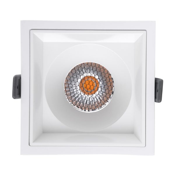 PLUTO-B 60279 Χωνευτό LED Spot Downlight TrimLess Μ10.4xΠ10.4cm 15W 1875lm 38° AC 220-240V IP20 Μ10.4 x Π10.4 x Υ6.5cm - Τετράγωνο - Λευκό & Anti-Glare HoneyComb - Θερμό Λευκό 2700K - Bridgelux COB - 5 Years Warranty - Image 5