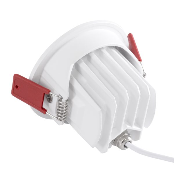 LEO-R 60285 Χωνευτό LED Spot Downlight TrimLess Φ8.5cm 10W 1250lm 38° AC 220-240V IP20 Φ8.5 x Υ6.6cm - Στρόγγυλο - Κινούμενο - Λευκό & Anti-Glare HoneyComb - Θερμό Λευκό 2700K - Bridgelux COB - 5 Years Warranty - Image 3