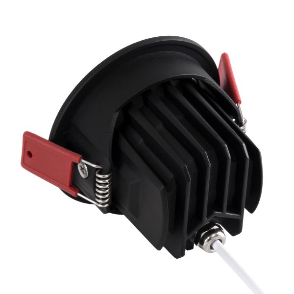 LEO-R 60286 Χωνευτό LED Spot Downlight TrimLess Φ8.5cm 10W 1300lm 38° AC 220-240V IP20 Φ8.5 x Υ6.6cm - Στρόγγυλο - Κινούμενο - Μαύρο & Anti-Glare HoneyComb - Φυσικό Λευκό 4500K - Bridgelux COB - 5 Years Warranty - Image 3