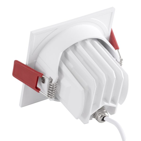 LEO-SQ 60290 Χωνευτό LED Spot Downlight TrimLess Μ8.5xΠ8.5cm 10W 1300lm 38° AC 220-240V IP20 Μ8.5 x Π8.5 x Υ6.6cm - Τετράγωνο - Κινούμενο - Λευκό & Anti-Glare HoneyComb - Φυσικό Λευκό 4500K - Bridgelux COB - 5 Years Warranty - Image 3