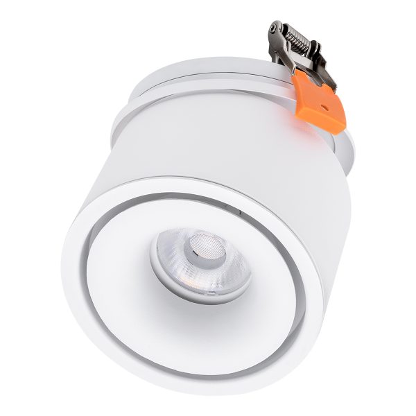 OMEGA-R 60295 Χωνευτό LED Spot Downlight TrimLess Φ10cm 12W 1500lm 36° AC 220-240V IP20 Φ10 x Υ8.2cm - Στρόγγυλο - Λευκό - Θερμό Λευκό 2700K - Bridgelux COB - 5 Years Warranty - Image 2
