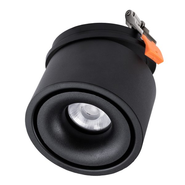 OMEGA-R 60296 Χωνευτό LED Spot Downlight TrimLess Φ10cm 12W 1560lm 36° AC 220-240V IP20 Φ10 x Υ8.2cm - Στρόγγυλο - Μαύρο - Φυσικό Λευκό 4500K - Bridgelux COB - 5 Years Warranty - Image 2