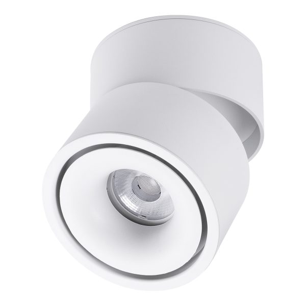 OMEGA-S 60299 Επιφανειακό LED Spot Downlight Φ10cm 12W 1500lm 36° AC 220-240V IP20 Φ10 x Υ10.5cm - Στρόγγυλο - Λευκό - Θερμό Λευκό 2700K - Bridgelux COB - 5 Years Warranty - Image 2