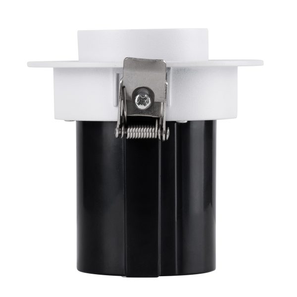 VIRGO-S 60302 Χωνευτό LED Spot Downlight TrimLess Φ9cm 7W 910lm 36° AC 220-240V IP20 Φ9cm x Υ9cm - Στρόγγυλο - Λευκό με Μαύρο Κάτοπτρο - Φυσικό Λευκό 4500K - Bridgelux COB - 5 Years Warranty - Image 4
