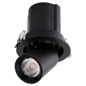 VIRGO-S 60304 Χωνευτό LED Spot Downlight TrimLess Φ9cm 7W 910lm 36° AC 220-240V IP20 Φ9cm x Υ9cm – Στρόγγυλο – Μαύρο – Φυσικό Λευκό 4500K – Bridgelux COB – 5 Years Warranty