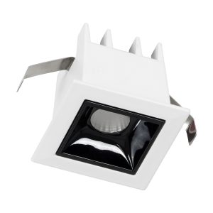 LUMINAR SUPERIOR 60314 Χωνευτό LED Spot Downlight TrimLess 2W 280lm 36° AC 220-240V IP20 Μ4.3 x Π4.3 x Υ4.5cm – Λευκό με Μαύρο Κάτοπτρο – Φυσικό Λευκό 4500K – Bridgelux High Lumen Chip Gen2 – TÜV Certified Driver – 5 Years Warranty