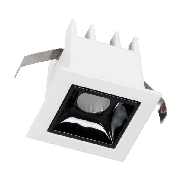 LUMINAR SUPERIOR 60314 Χωνευτό LED Spot Downlight TrimLess 2W 280lm 36° AC 220-240V IP20 Μ4.3 x Π4.3 x Υ4.5cm - Λευκό με Μαύρο Κάτοπτρο - Φυσικό Λευκό 4500K - Bridgelux High Lumen Chip Gen2 - TÜV Certified Driver - 5 Years Warranty - Image 2