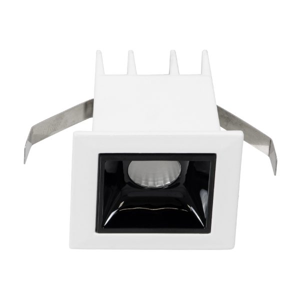 LUMINAR SUPERIOR 60314 Χωνευτό LED Spot Downlight TrimLess 2W 280lm 36° AC 220-240V IP20 Μ4.3 x Π4.3 x Υ4.5cm - Λευκό με Μαύρο Κάτοπτρο - Φυσικό Λευκό 4500K - Bridgelux High Lumen Chip Gen2 - TÜV Certified Driver - 5 Years Warranty - Image 3