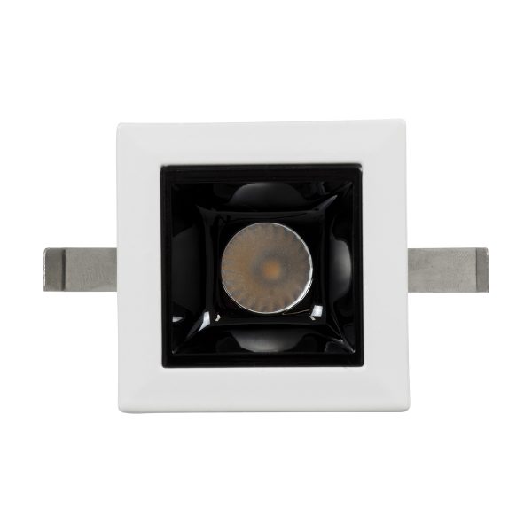 LUMINAR SUPERIOR 60315 Χωνευτό LED Spot Downlight TrimLess 2W 270lm 36° AC 220-240V IP20 Μ4.3 x Π4.3 x Υ4.5cm - Λευκό με Μαύρο Κάτοπτρο - Θερμό Λευκό 2700K - Bridgelux High Lumen Chip Gen2 - TÜV Certified Driver - 5 Years Warranty - Image 5