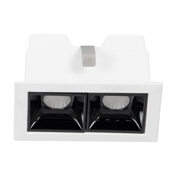 LUMINAR SUPERIOR 60317 Χωνευτό LED Spot Downlight TrimLess 4W 540lm 36° AC 220-240V IP20 Μ7.5 x Π4.3 x Υ4.5cm - Λευκό με Μαύρο Κάτοπτρο - Θερμό Λευκό 2700K - Bridgelux High Lumen Chip Gen2 - TÜV Certified Driver - 5 Years Warranty - Image 3