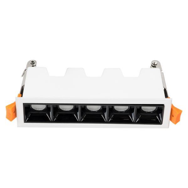 LUMINAR SUPERIOR 60319 Χωνευτό LED Spot Downlight TrimLess 10W 1350lm 36° AC 220-240V IP20 Μ14.8 x Π4.3 x Υ4.5cm - Λευκό με Μαύρο Κάτοπτρο - Θερμό Λευκό 2700K - Bridgelux High Lumen Chip Gen2 - TÜV Certified Driver - 5 Years Warranty - Image 3