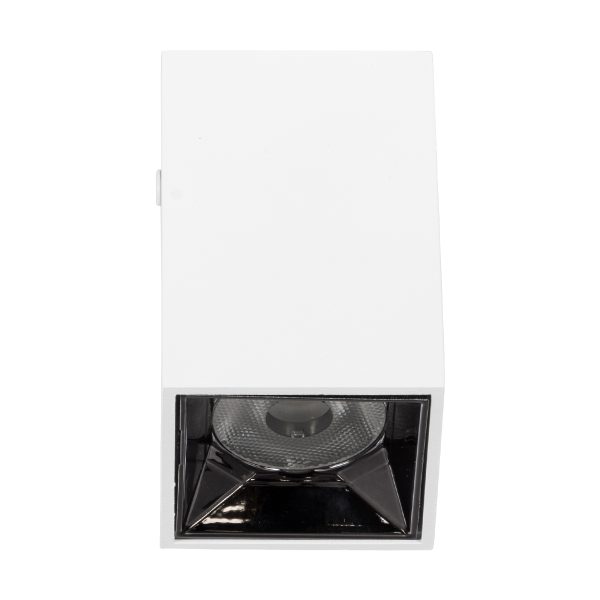 LUMINAR SUPERIOR 60323 Επιφανειακό LED Spot Downlight TrimLess 3W 405lm 36° AC 220-240V IP20 Μ4.2 x Π4.2 x Υ6.6cm - Λευκό με Κάτοπτρο Χρωμίου - Θερμό Λευκό 2700K - Bridgelux High Lumen Chip Gen2 - TÜV Certified Driver - 5 Years Warranty - Image 3