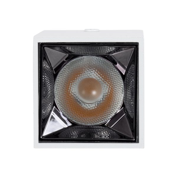 LUMINAR SUPERIOR 60323 Επιφανειακό LED Spot Downlight TrimLess 3W 405lm 36° AC 220-240V IP20 Μ4.2 x Π4.2 x Υ6.6cm - Λευκό με Κάτοπτρο Χρωμίου - Θερμό Λευκό 2700K - Bridgelux High Lumen Chip Gen2 - TÜV Certified Driver - 5 Years Warranty - Image 5
