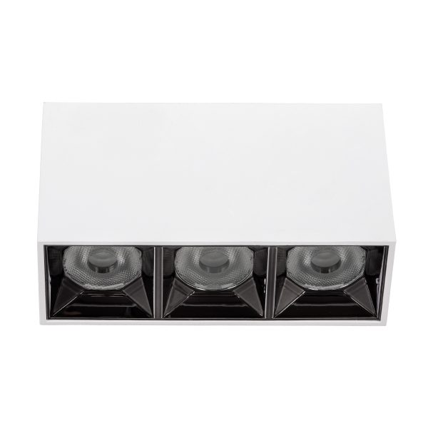 LUMINAR SUPERIOR 60326 Επιφανειακό LED Spot Downlight TrimLess 12W 1680lm 36° AC 220-240V IP20 Μ11.8 x Π4.2 x Υ6.6cm - Λευκό με Κάτοπτρο Χρωμίου - Φυσικό Λευκό 4500K - Bridgelux High Lumen Chip Gen2 - TÜV Certified Driver - 5 Years Warranty - Image 3