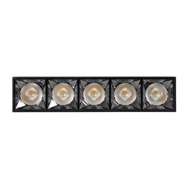 LUMINAR SUPERIOR 60328 Επιφανειακό LED Spot Downlight TrimLess 20W 2800lm 36° AC 220-240V IP20 Μ19.5 x Π4.2 x Υ6.6cm - Μαύρο με Κάτοπτρο Χρωμίου - Φυσικό Λευκό 4500K - Bridgelux High Lumen Chip Gen2 - TÜV Certified Driver - 5 Years Warranty - Image 5