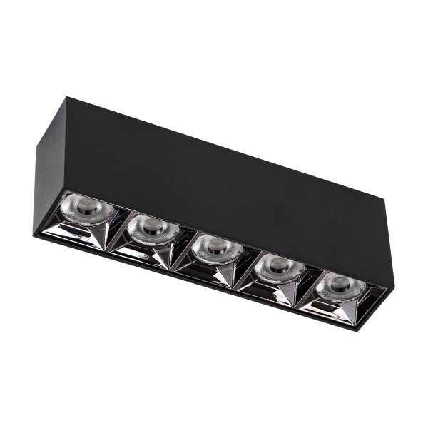 LUMINAR SUPERIOR 60329 Επιφανειακό LED Spot Downlight TrimLess 20W 2700lm 36° AC 220-240V IP20 Μ19.5 x Π4.2 x Υ6.6cm - Μαύρο με Κάτοπτρο Χρωμίου - Θερμό Λευκό 2700K - Bridgelux High Lumen Chip Gen2 - TÜV Certified Driver - 5 Years Warranty - Image 2