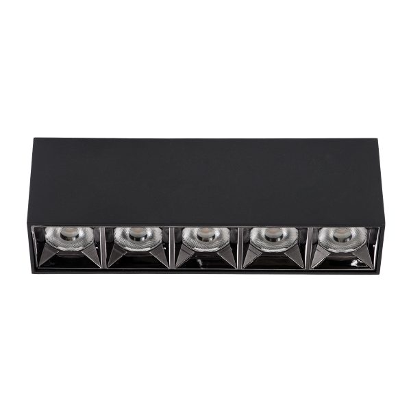 LUMINAR SUPERIOR 60329 Επιφανειακό LED Spot Downlight TrimLess 20W 2700lm 36° AC 220-240V IP20 Μ19.5 x Π4.2 x Υ6.6cm - Μαύρο με Κάτοπτρο Χρωμίου - Θερμό Λευκό 2700K - Bridgelux High Lumen Chip Gen2 - TÜV Certified Driver - 5 Years Warranty - Image 3