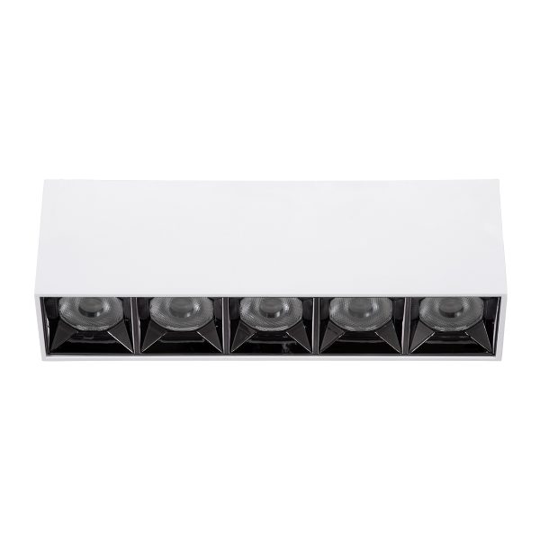 LUMINAR SUPERIOR 60331 Επιφανειακό LED Spot Downlight TrimLess 20W 2700lm 36° AC 220-240V IP20 Μ19.5 x Π4.2 x Υ6.6cm - Λευκό με Κάτοπτρο Χρωμίου - Θερμό Λευκό 2700K - Bridgelux High Lumen Chip Gen2 - TÜV Certified Driver - 5 Years Warranty - Image 3