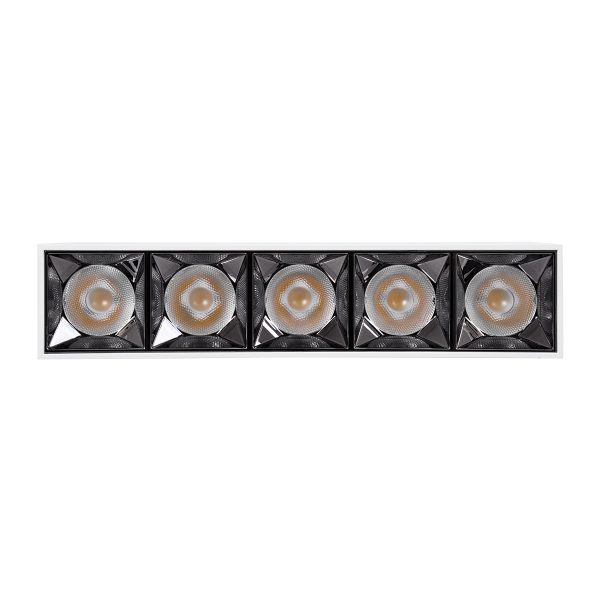 LUMINAR SUPERIOR 60331 Επιφανειακό LED Spot Downlight TrimLess 20W 2700lm 36° AC 220-240V IP20 Μ19.5 x Π4.2 x Υ6.6cm - Λευκό με Κάτοπτρο Χρωμίου - Θερμό Λευκό 2700K - Bridgelux High Lumen Chip Gen2 - TÜV Certified Driver - 5 Years Warranty - Image 5