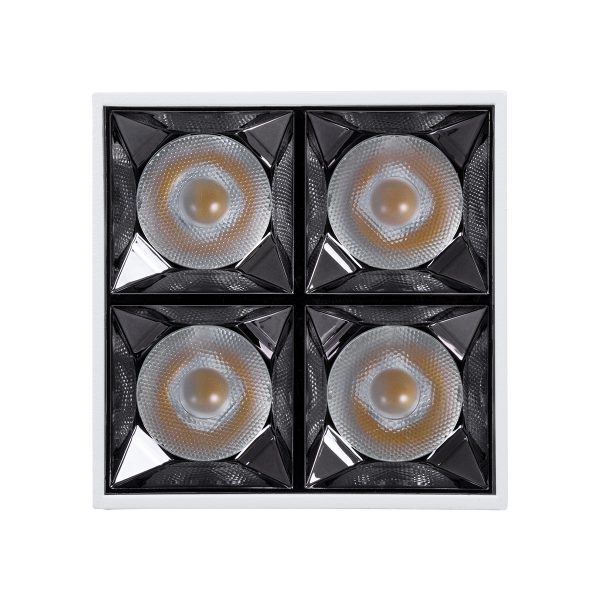 LUMINAR SUPERIOR 60334 Επιφανειακό LED Spot Downlight TrimLess 14W 1960lm 36° AC 220-240V IP20 Μ8.2 x Π8.2 x Υ6.6cm - Λευκό με Κάτοπτρο Χρωμίου - Φυσικό Λευκό 4500K - Bridgelux High Lumen Chip Gen2 - TÜV Certified Driver - 5 Years Warranty - Image 5