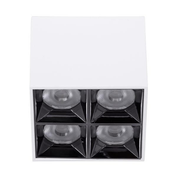 LUMINAR SUPERIOR 60335 Επιφανειακό LED Spot Downlight TrimLess 14W 1890lm 36° AC 220-240V IP20 Μ8.2 x Π8.2 x Υ6.6cm - Λευκό με Κάτοπτρο Χρωμίου - Θερμό Λευκό 2700K - Bridgelux High Lumen Chip Gen2 - TÜV Certified Driver - 5 Years Warranty - Image 3