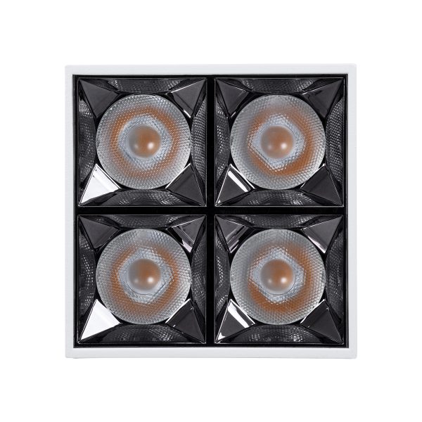 LUMINAR SUPERIOR 60335 Επιφανειακό LED Spot Downlight TrimLess 14W 1890lm 36° AC 220-240V IP20 Μ8.2 x Π8.2 x Υ6.6cm - Λευκό με Κάτοπτρο Χρωμίου - Θερμό Λευκό 2700K - Bridgelux High Lumen Chip Gen2 - TÜV Certified Driver - 5 Years Warranty - Image 5