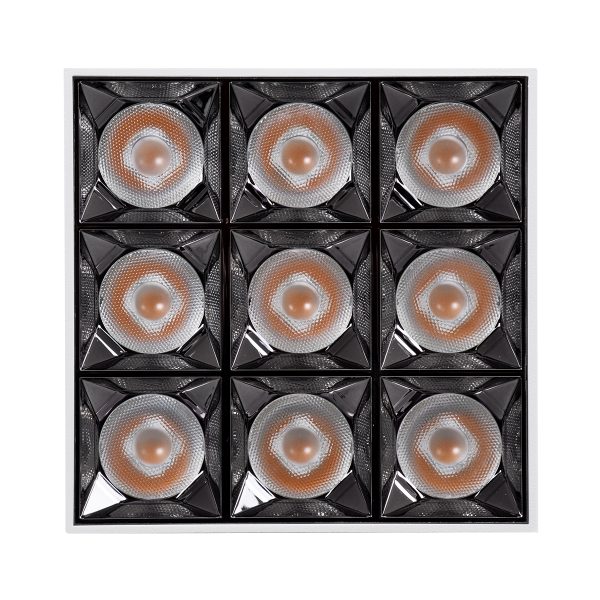 LUMINAR SUPERIOR 60339 Επιφανειακό LED Spot Downlight TrimLess 30W 4050lm 36° AC 220-240V IP20 Μ12 x Π12 x Υ6.6cm - Λευκό με Κάτοπτρο Χρωμίου - Θερμό Λευκό 2700K - Bridgelux High Lumen Chip Gen2 - TÜV Certified Driver - 5 Years Warranty - Image 5