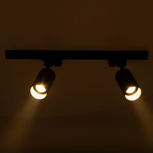 LEO 60358 Μοντέρνο Φωτιστικό Οροφής Ράγα Δίφωτο 2 x GU10 IP20 Χρυσό Αλουμίνιο – Μ50.5 x Π6 x Υ20cm – 5 Χρόνια Εγγύηση