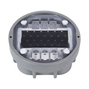 ROADER 60367 Professional LED Strobe Αυτόνομος Ηλιακός Χωνευτός Ανακλαστήρας Οδοστρώματος με Ενσωματωμένο Φωτοβολταϊκό Panel 2.5V 220mA & Επαναφορτιζόμενη Μπαταρία Ni-MH 1.2V 1200mAh – Αδιάβροχο IP68 – Ψυχρό Λευκό 6000K – Max Pass Load 20 Τόνοι – Φ12.