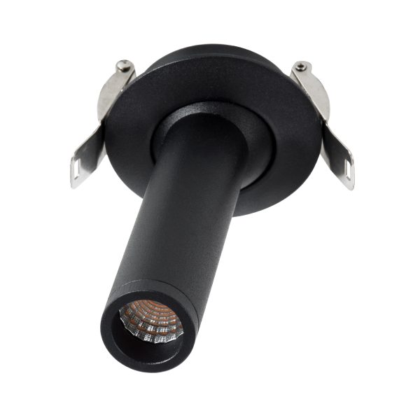 DALE 60371 Χωνευτό LED Κινούμενο Spot Downlight TrimLess Φ6.4cm 5W 500lm 36° AC 220-240V IP20 Φ6.8cm x Υ10cm - Στρόγγυλο - Μαύρο - Θερμό Λευκό 2700K - Bridgelux COB - TÜV Certified Driver - 5 Years Warranty - Image 3