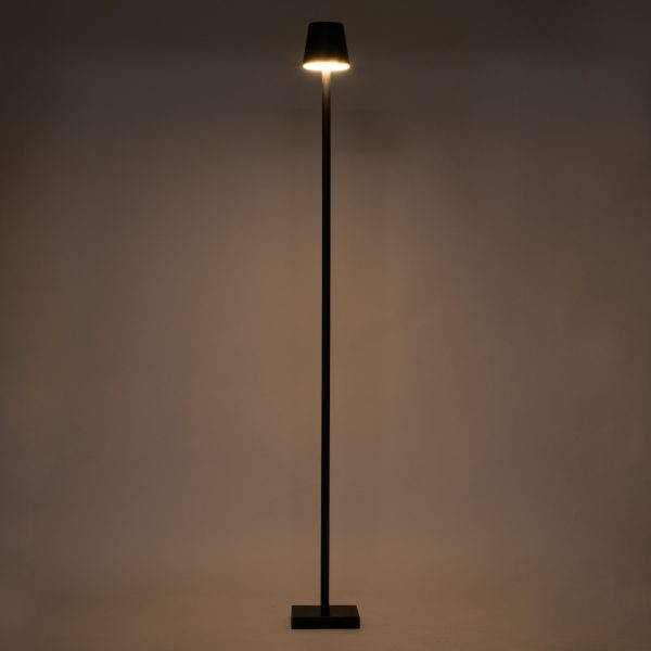 NEGA 60477 Μοντέρνο Επιδαπέδιο Φωτιστικό LED 2.2W 154lm 360° DC 5V IP44 Θερμό Λευκό 2700K Dimmable με Διακόπτη Αφής - Επαναφορτιζόμενο με Μπαταρία Li-ion 4000mAh - Μαύρο - Φ10 x Υ135cm - 2 Χρόνια Εγγύηση - Image 3