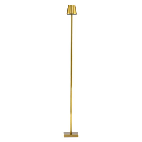 NEGA 60479 Μοντέρνο Επιδαπέδιο Φωτιστικό LED 2.2W 154lm 360° DC 5V IP44 Θερμό Λευκό 2700K Dimmable με Διακόπτη Αφής - Επαναφορτιζόμενο με Μπαταρία Li-ion 4000mAh - Χρυσό Πλατίνα - Φ10 x Υ135cm - 2 Χρόνια Εγγύηση - Image 2