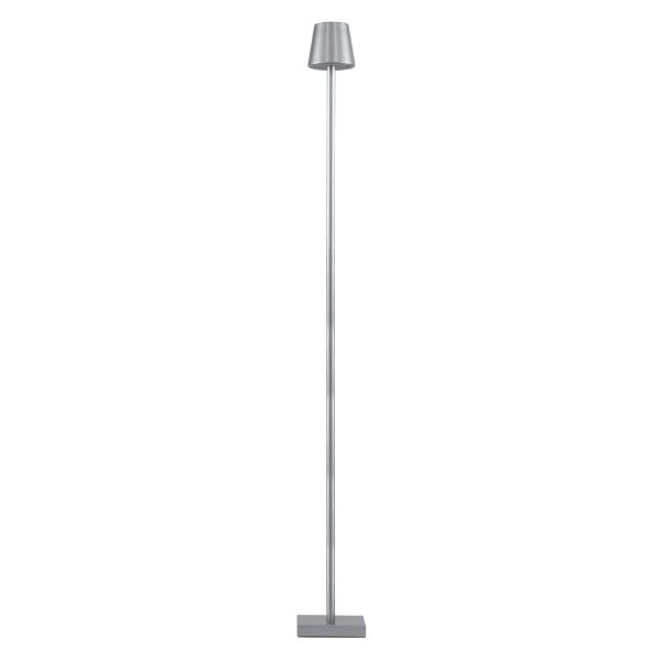 NEGA 60480 Μοντέρνο Επιδαπέδιο Φωτιστικό LED 2.2W 154lm 360° DC 5V IP44 Θερμό Λευκό 2700K Dimmable με Διακόπτη Αφής - Επαναφορτιζόμενο με Μπαταρία Li-ion 4000mAh - Ασημί - Φ10 x Υ135cm - 2 Χρόνια Εγγύηση - Image 4
