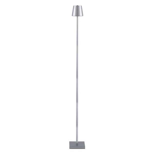 NEGA 60480 Μοντέρνο Επιδαπέδιο Φωτιστικό LED 2.2W 154lm 360° DC 5V IP44 Θερμό Λευκό 2700K Dimmable με Διακόπτη Αφής - Επαναφορτιζόμενο με Μπαταρία Li-ion 4000mAh - Ασημί - Φ10 x Υ135cm - 2 Χρόνια Εγγύηση - Image 5