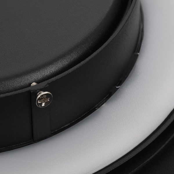 HELIO-R 60492 Φωτιστικό Τοίχου - Απλίκα Αρχιτεκτονικού Φωτισμού Εσωτερικού/Εξωτερικού Χώρου LED 7W 840lm 120° x 360° AC 220-240V Αδιάβροχο IP65 Φ16 x Π5cm - Φυσικό Λευκό 4500K - Μαύρο - Στρόγγυλο - Bridgelux Chip - 3 Years Warranty - Image 5