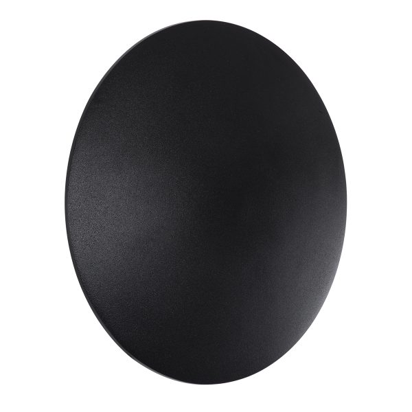 HELIO-R 60493 Φωτιστικό Τοίχου - Απλίκα Αρχιτεκτονικού Φωτισμού Εσωτερικού/Εξωτερικού Χώρου LED 10W 1200lm 120° x 360° AC 220-240V Αδιάβροχο IP65 Φ21 x Π5cm - Φυσικό Λευκό 4500K - Μαύρο - Στρόγγυλο - Bridgelux Chip - 3 Years Warranty - Image 2