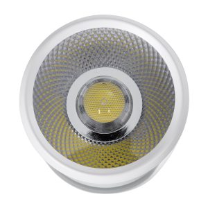 DETRONIC 60500 Επιφανειακό Κινούμενο Spot Downlight LED 10W 1350lm 24° AC 220-240V IP20 Φ9cm x Υ16cm – Στρόγγυλο – Λευκό – Ψυχρό Λευκό 6000K – Bridgelux COB – TÜV Certified Driver – 5 Χρόνια Εγγύηση
