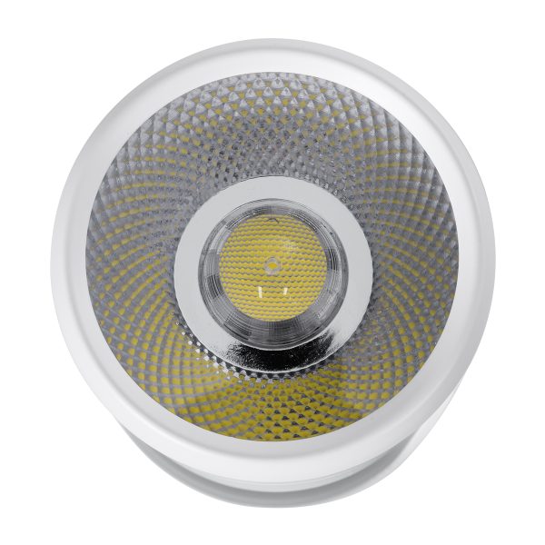 DETRONIC 60500 Επιφανειακό Κινούμενο Spot Downlight LED 10W 1350lm 24° AC 220-240V IP20 Φ9cm x Υ16cm - Στρόγγυλο - Λευκό - Ψυχρό Λευκό 6000K - Bridgelux COB - TÜV Certified Driver - 5 Χρόνια Εγγύηση - Image 2