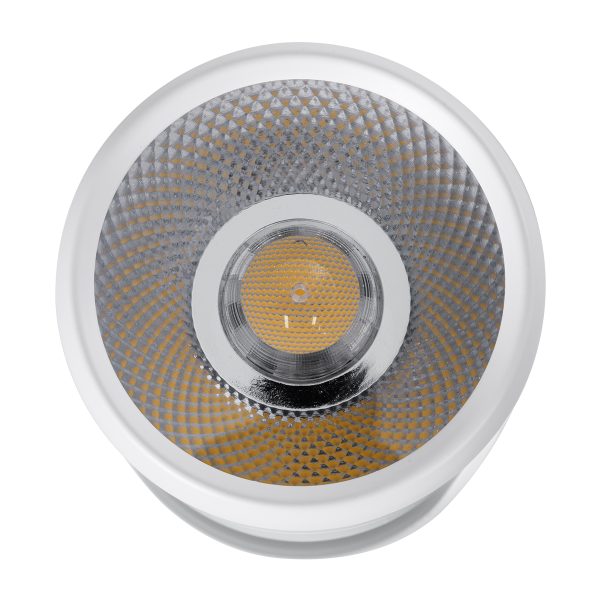 DETRONIC 60501 Επιφανειακό Κινούμενο Spot Downlight LED 10W 1300lm 24° AC 220-240V IP20 Φ9cm x Υ16cm - Στρόγγυλο - Λευκό - Φυσικό Λευκό 4500K - Bridgelux COB - TÜV Certified Driver - 5 Χρόνια Εγγύηση - Image 2