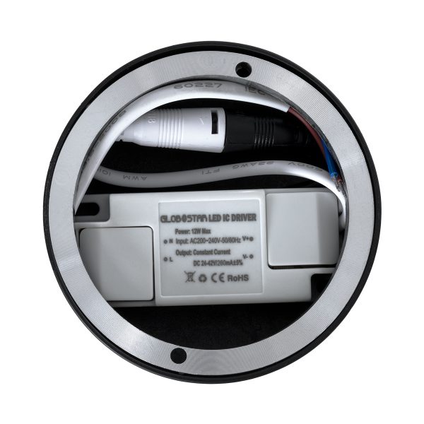 DETRONIC 60503 Επιφανειακό Κινούμενο Spot Downlight LED 10W 1350lm 24° AC 220-240V IP20 Φ9cm x Υ16cm - Στρόγγυλο - Μαύρο - Ψυχρό Λευκό 6000K - Bridgelux COB - TÜV Certified Driver - 5 Χρόνια Εγγύηση - Image 5
