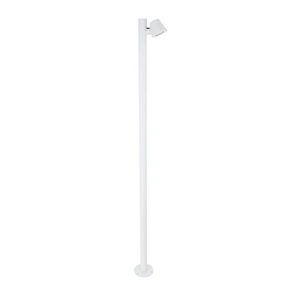 GARDENIA 60509 Φωτιστικό Κήπου - Πάρκου - Πλατείας - Κολωνάκι Αρχιτεκτονικού Φωτισμού Εξωτερικού Χώρου LED 7W 700lm 60° AC220-240V Αδιάβροχο IP65 - Σώμα Αλουμινίου & Tempered Glass - Μ15 x Π18 x Υ180cm - Θερμό Λευκό 2700K - Λευκό - Bridgelux Chip - 5 - Image 4