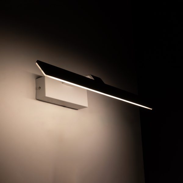 MIRROR 60512 Φωτιστικό Τοίχου - Απλίκα LED 12W 1440lm 120° AC 85-265V IP54 Φυσικό Λευκό 4500K Λευκό Μέταλλο - Μ42 x Π5 x Υ15cm - 2 Xρόνια Εγγύηση - Image 2