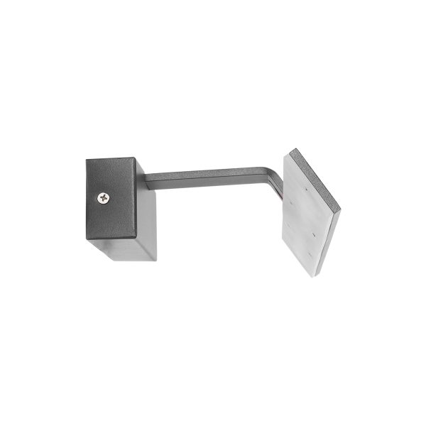 MIRROR 60513 Φωτιστικό Τοίχου - Απλίκα LED 12W 1440lm 120° AC 85-265V IP54 Φυσικό Λευκό 4500K Γκρι Μέταλλο - Μ42 x Π5 x Υ15cm - 2 Xρόνια Εγγύηση - Image 4