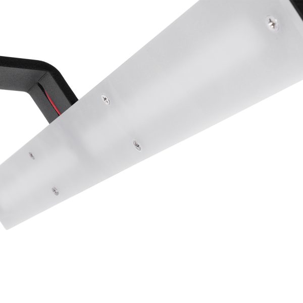 MIRROR 60514 Φωτιστικό Τοίχου - Απλίκα LED 12W 1440lm 120° AC 85-265V IP54 Φυσικό Λευκό 4500K Μαύρο Μέταλλο - Μ42 x Π5 x Υ15cm - 2 Xρόνια Εγγύηση - Image 5