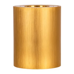 AKIRA 60620 Επιφανειακό Κινούμενο Στρόγγυλο Φωτιστικό Σποτ Αλουμινίου με Ντουί GU10 AC 220-240V IP44 Φ8 x Υ10cm – Χρυσό Βούρτσας