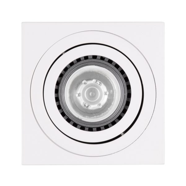 AKIRA 60622 Επιφανειακό Κινούμενο Τετράγωνο Φωτιστικό Σποτ Αλουμινίου με Ντουί GU10 AC 220-240V IP44 Μ8 x Π8 x Υ10cm - Λευκό - Image 3